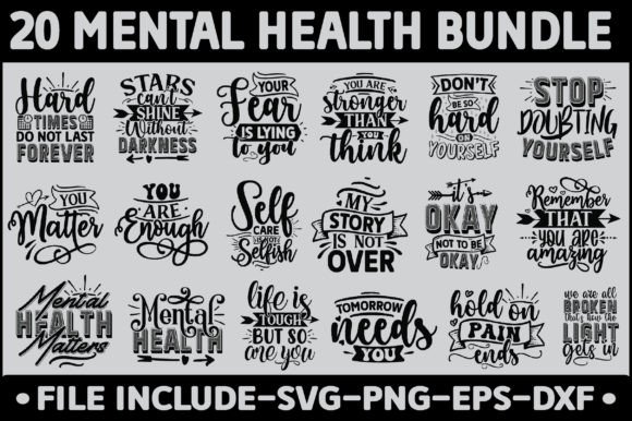 Download Mental Health SVG Bundle, Mental Design - Mental design Collection