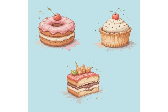 Download Retro Dessert Pack EPS - Premium Resources