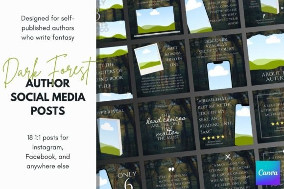 Download Fantasy Author Social Media Canva Files - Canva files Collection