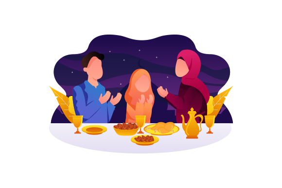 Download Iftar Eating After Fasting Feast Party - Fasting Collection