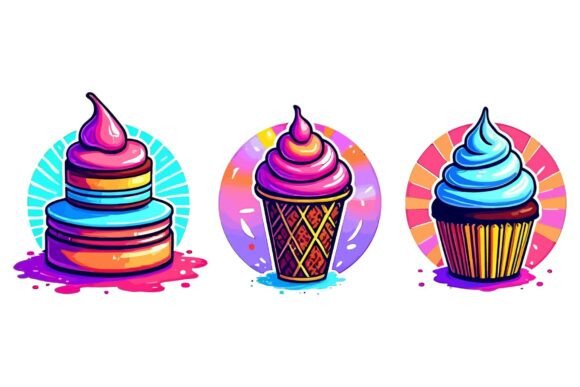 Download Retro Dessert Pack EPS - Premium Bundle