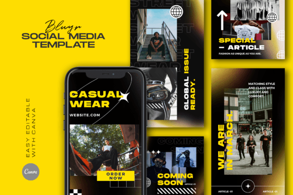 Download BLYUR Hype Fashion Instagram Template - Fashion instagram template Collection